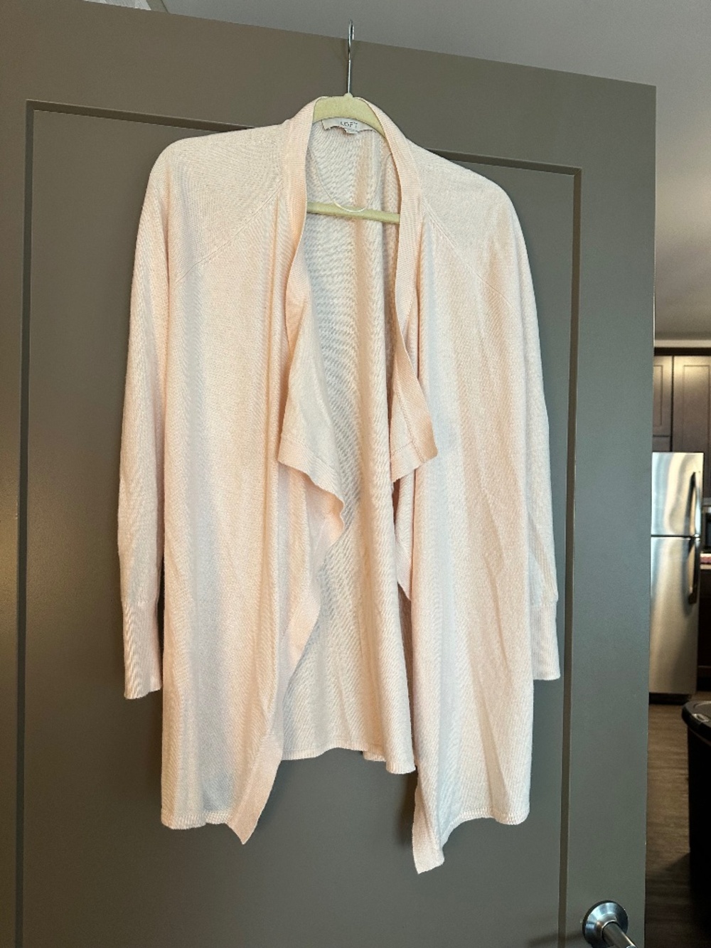 LOFT Pink Cardigan Size S Lightweight Flowy Open Front Layering